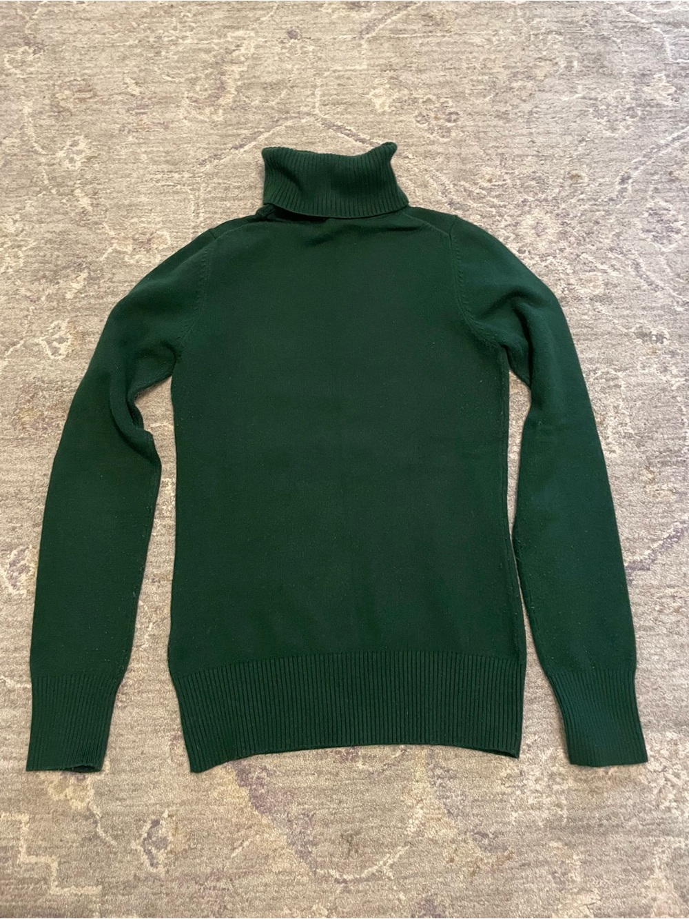 Classic Dark Green Turtleneck Sweater